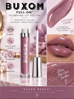 💕🖤BUXOM Full-On Plumping Lip Polish Princess Rare + HTF